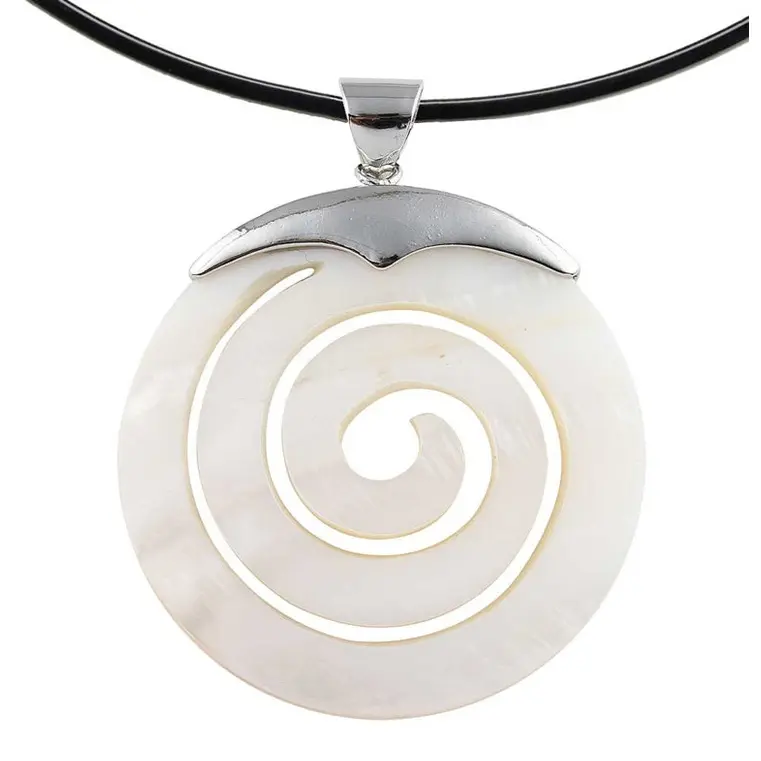Parelmoeren ketting Spiral White Shell