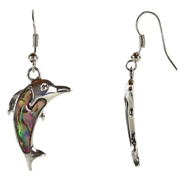 Parelmoeren oorbellen Abalone Dolphine