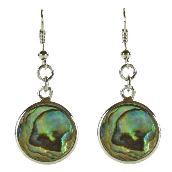 Parelmoeren oorbellen Abalone Shell Round