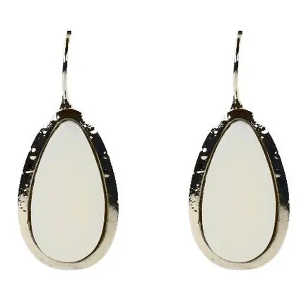 Parelmoeren oorbellen White Shell