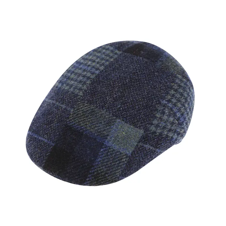 Patchwork tweed cap