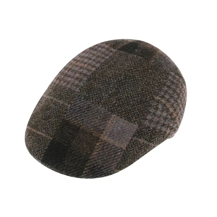 Patchwork tweed cap