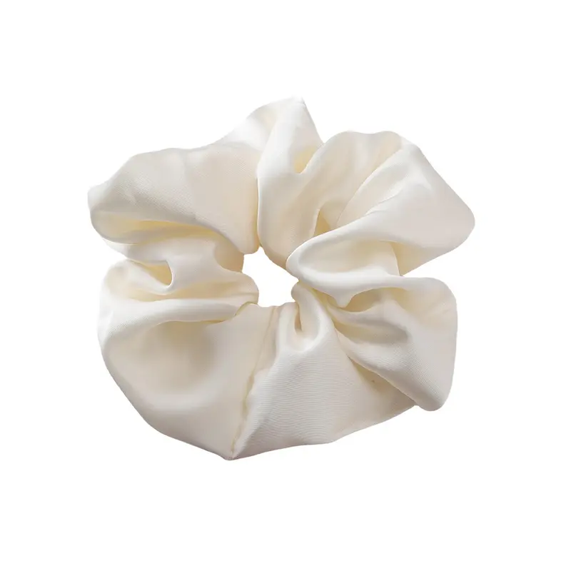Pearl White Satin Look XL Scrunchie