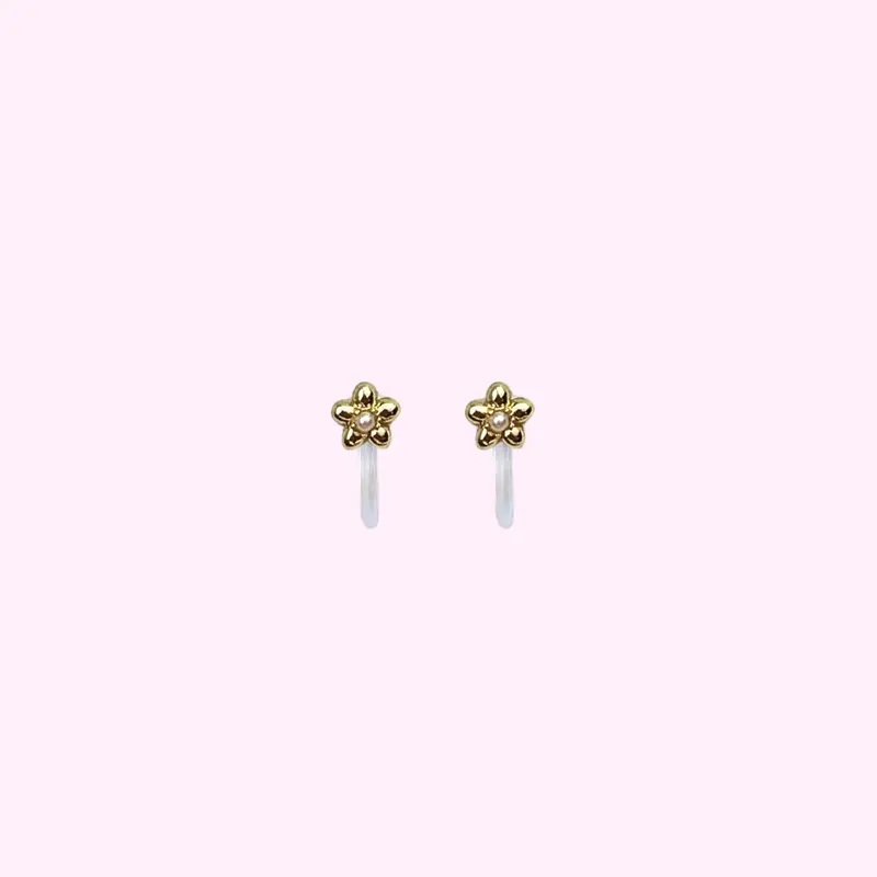 Pearly Daisy Clip Oorbellen