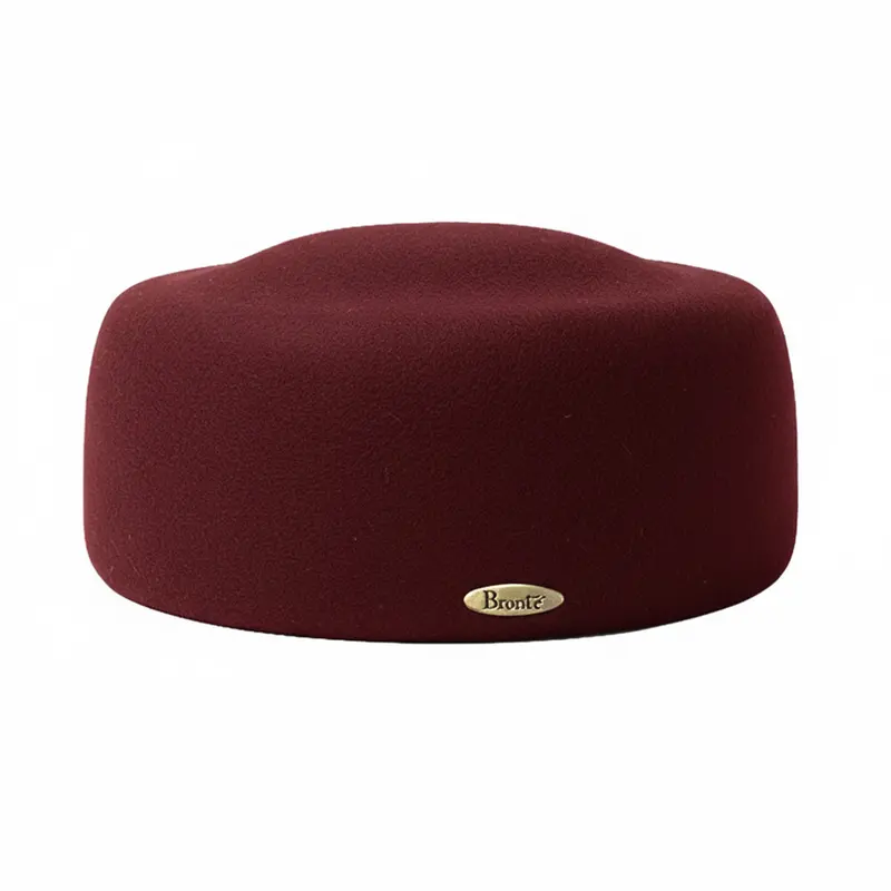 Pillbox hat - Abby - Burgundy red