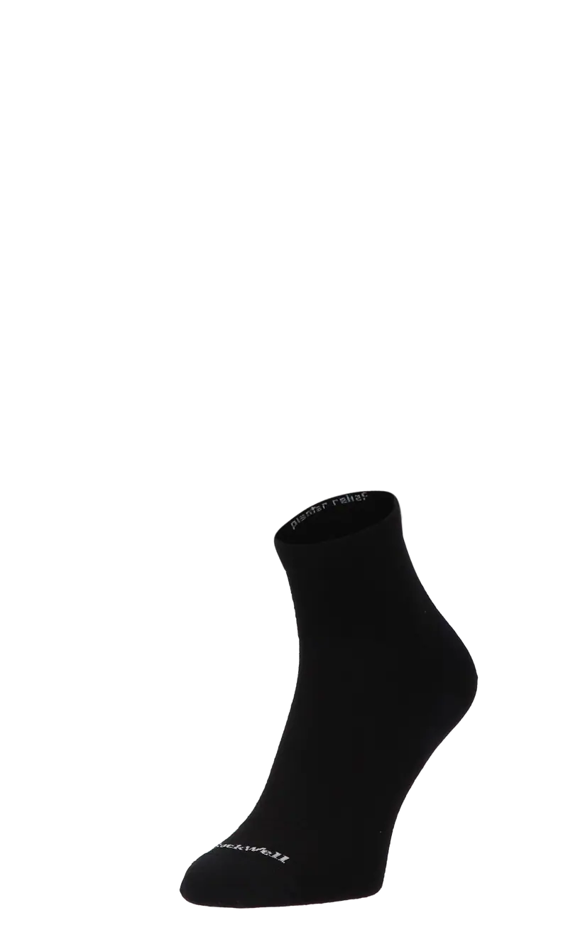 Plantar Ease Quarter Heren Hielspoor Sokken Klasse 2 Black Solid