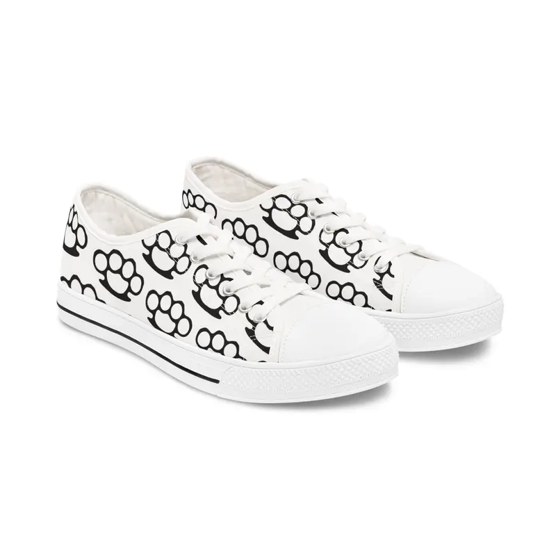 Poing Américain - Baskets basses FEMME (noir ou blanc)