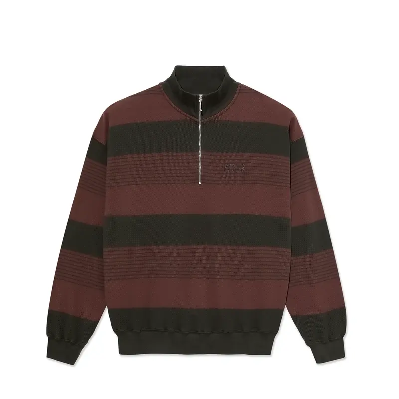 Polar Skate Co Surf Half Zip Sweater Dirty Black Brownstone