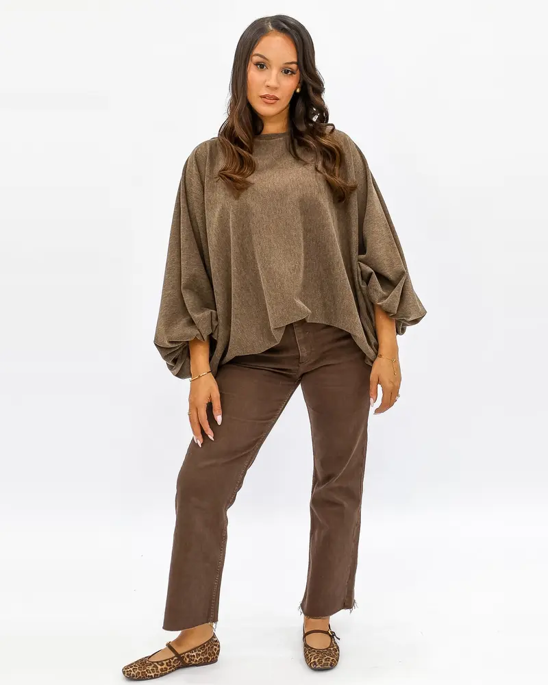 pull à manches bouffantes