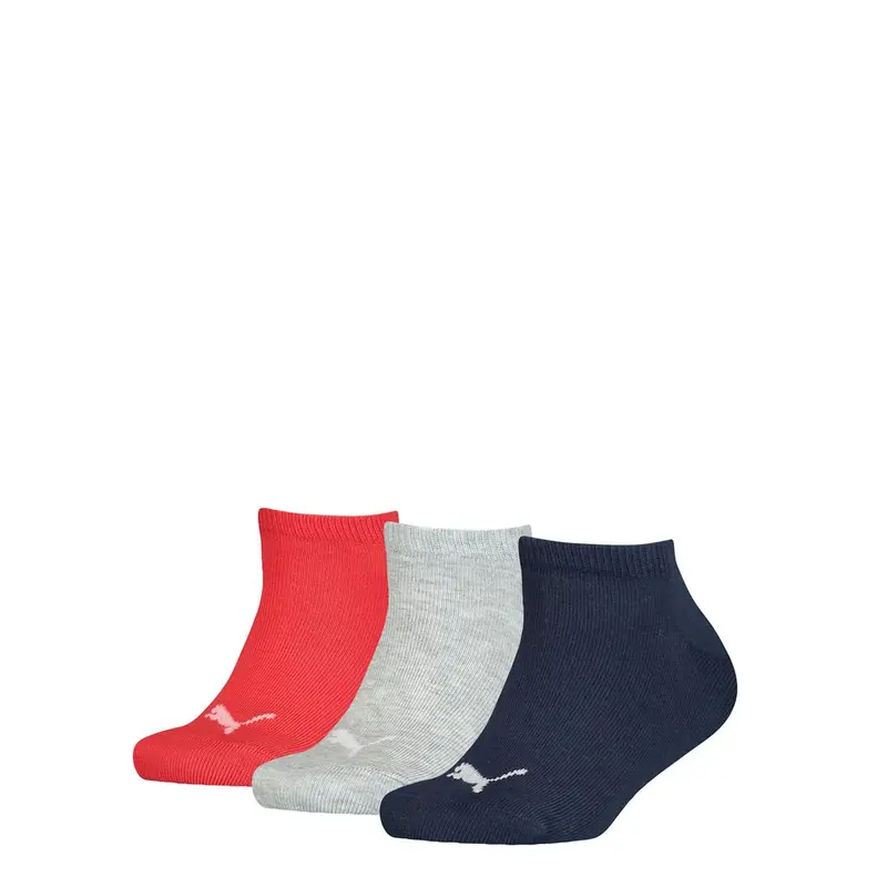 Puma - Kids - Sneakersokken - Effe Kleur/ Grijs- Navy- Rood