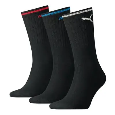 Puma - Regular Crew - Stripe / Zwart 3 Pack