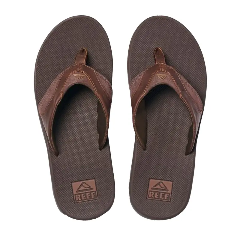 Reef Leather Fanning Dark Brown
