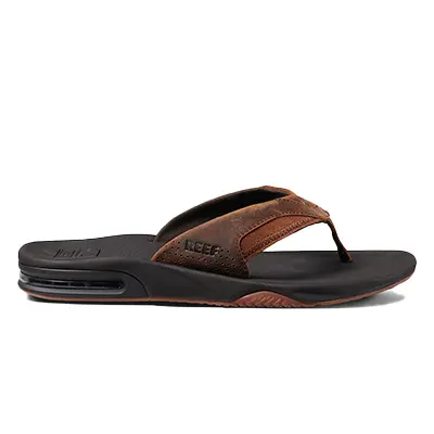 Reef Leather Fanning Slippers