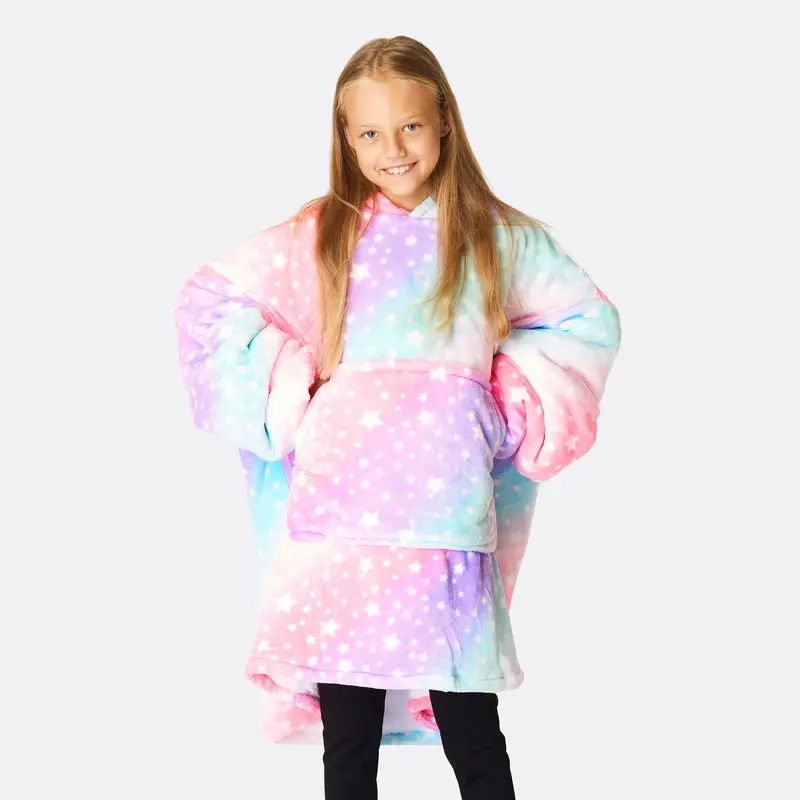 Regenboog Roze HappyHoodie voor Kinderen