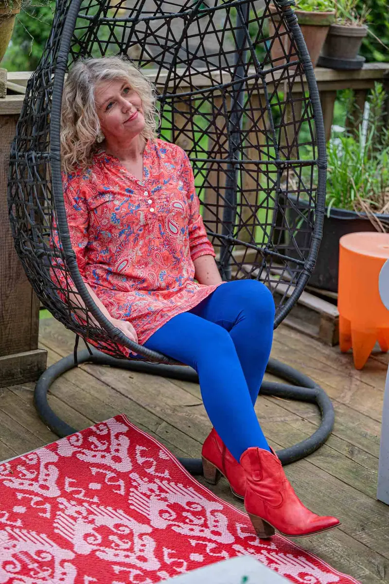 Retro tuniek jurk - made by Tantilly - Suna -zijdemix