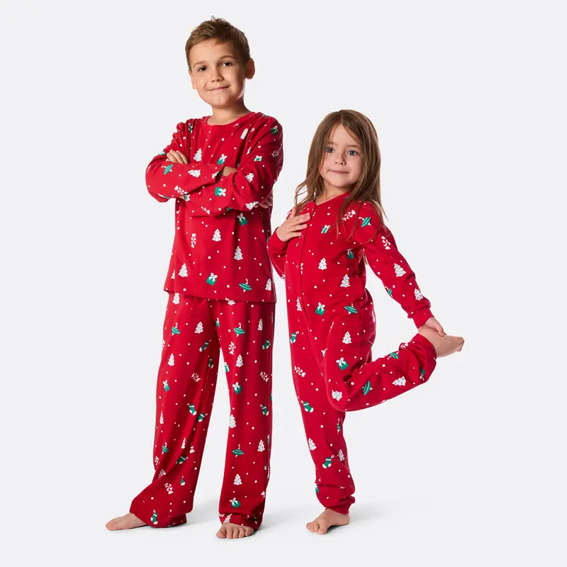Rode Kerstversiering Kerstpyjama voor Kinderen