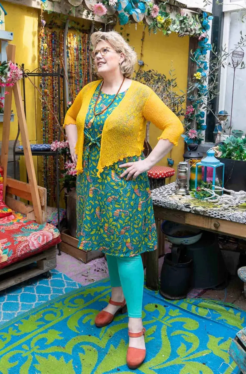 Rosie jurk - green kameleon billy - rayon