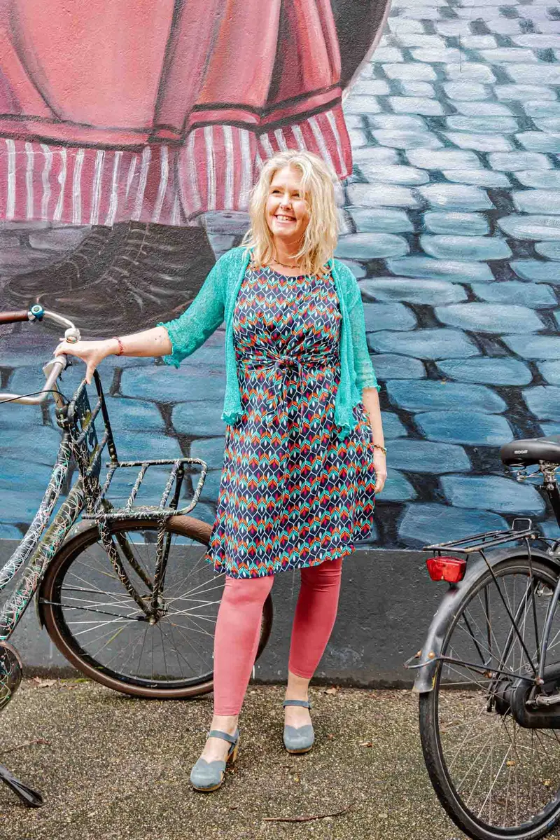 Rosie jurk- retro geometric - rayon