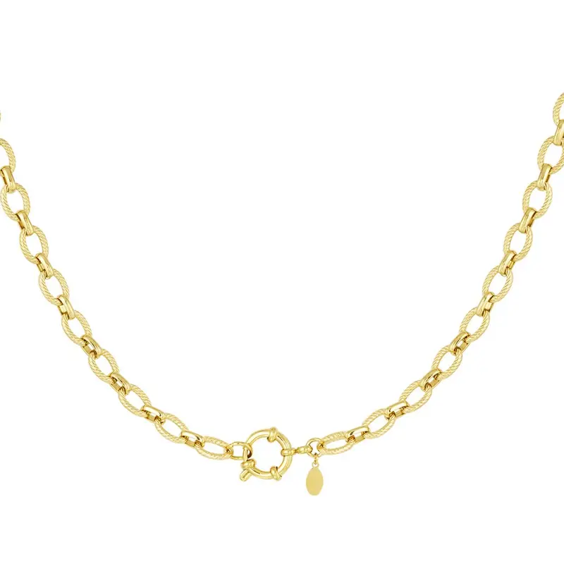 Round & Round Links Ketting Goudkleurig