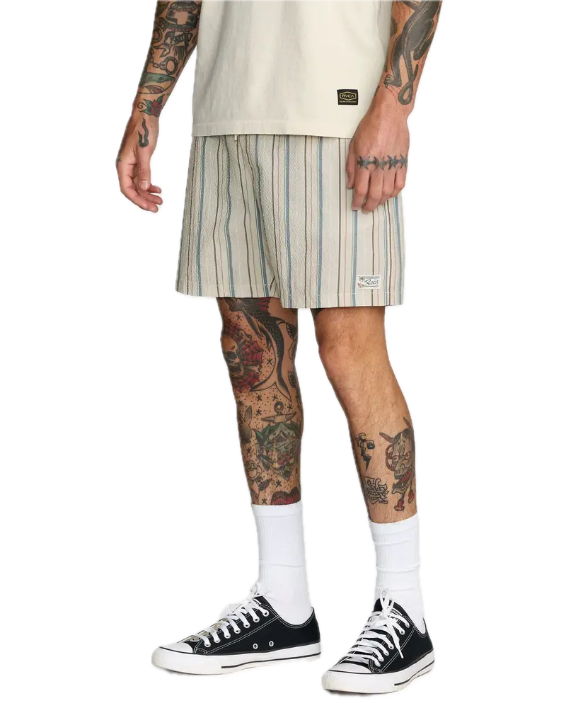 RVCA Exotica Seersucker Elastic Light Khaki
