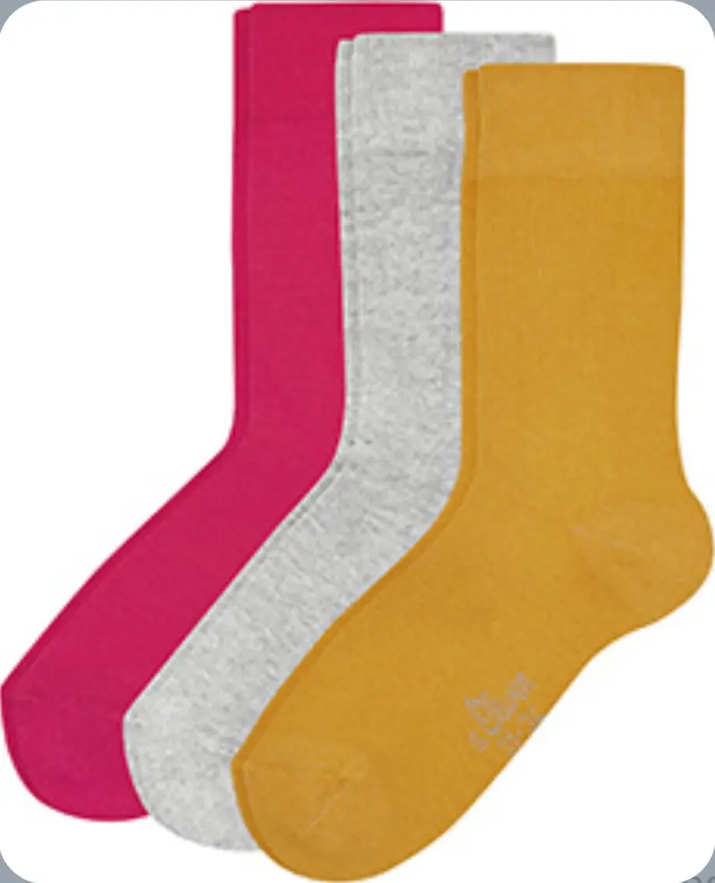 S.Oliver - Kindersokken Organische Katoen - Fashion/ Oker - Rood 3 Pack