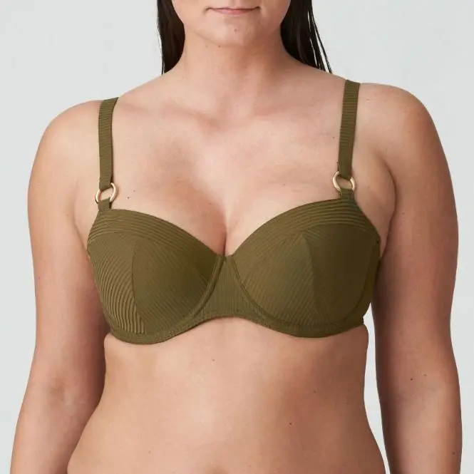 Sahara Voorgevormde Balconette Bikini Top 4006316 Olijf