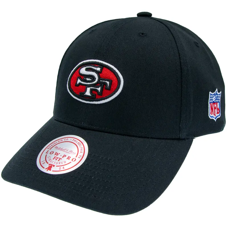 San Francisco 49ers NFL Team Logo Low Pro Snapback Mitchell & Ness Black
