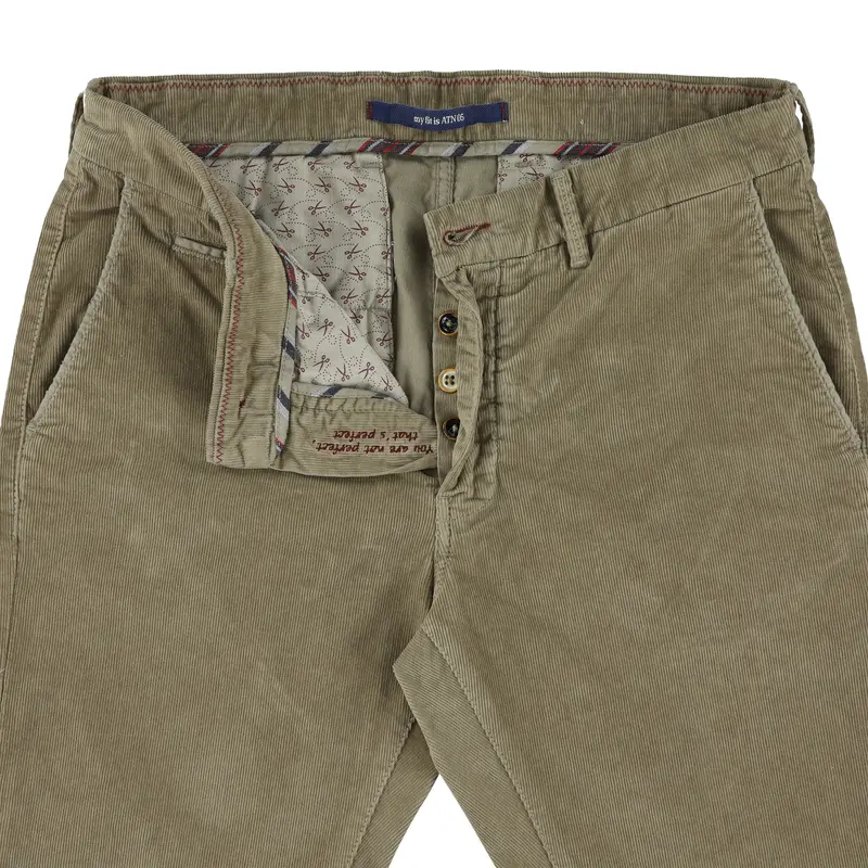 Sand corduroy slim fit trousers Atelier Noterman - 1585/722