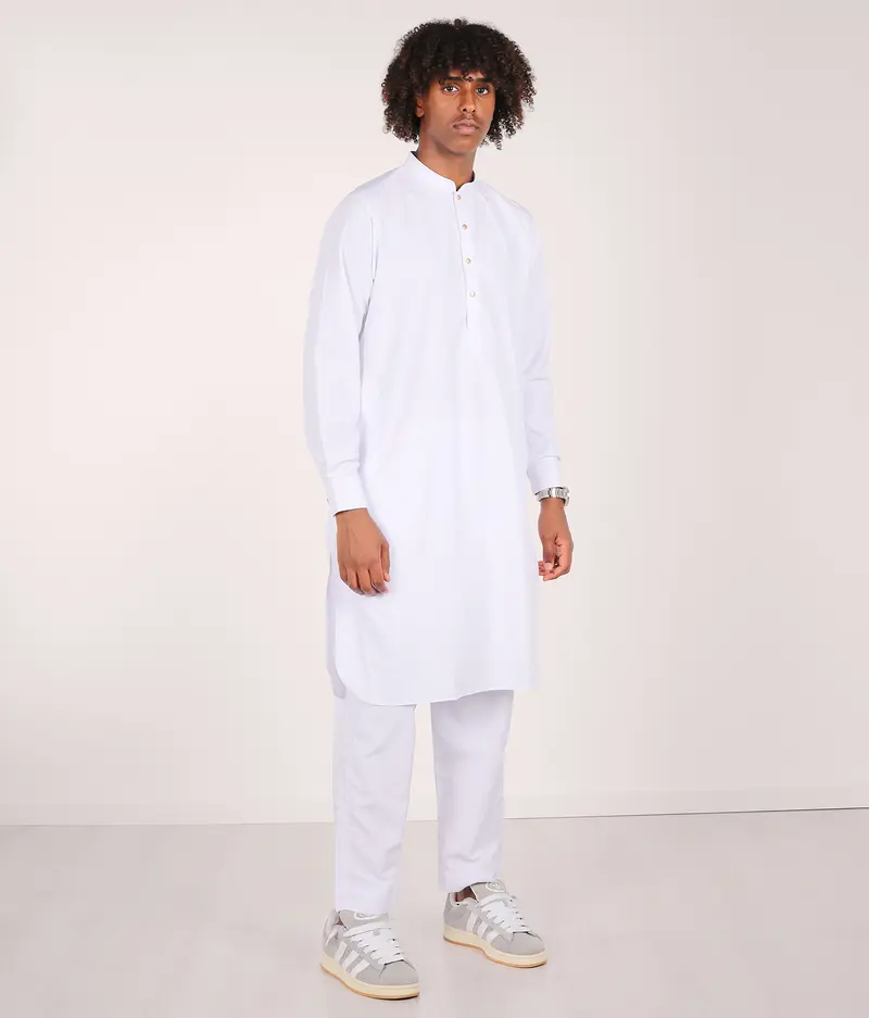 Sarwal Kameez Amir - White