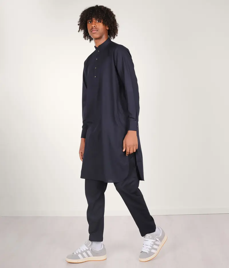 Sarwal Kameez Soft & Light - Navy
