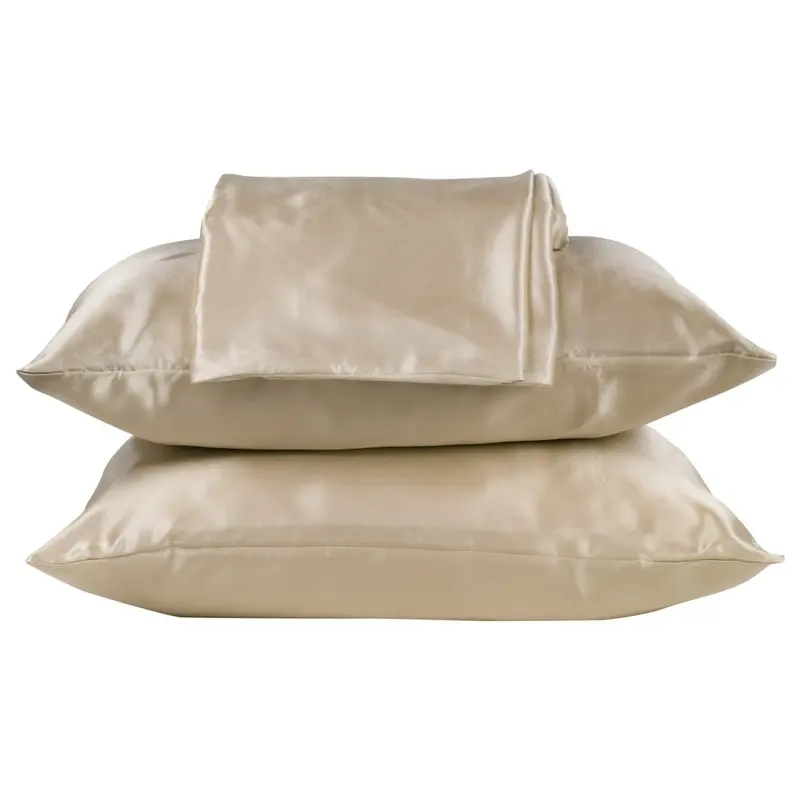 Satijnen Dekbedovertrek Set Champagne 240x200/220