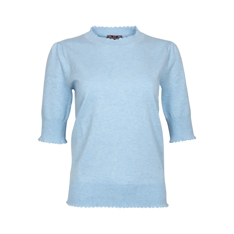Scalloped SS pullover
