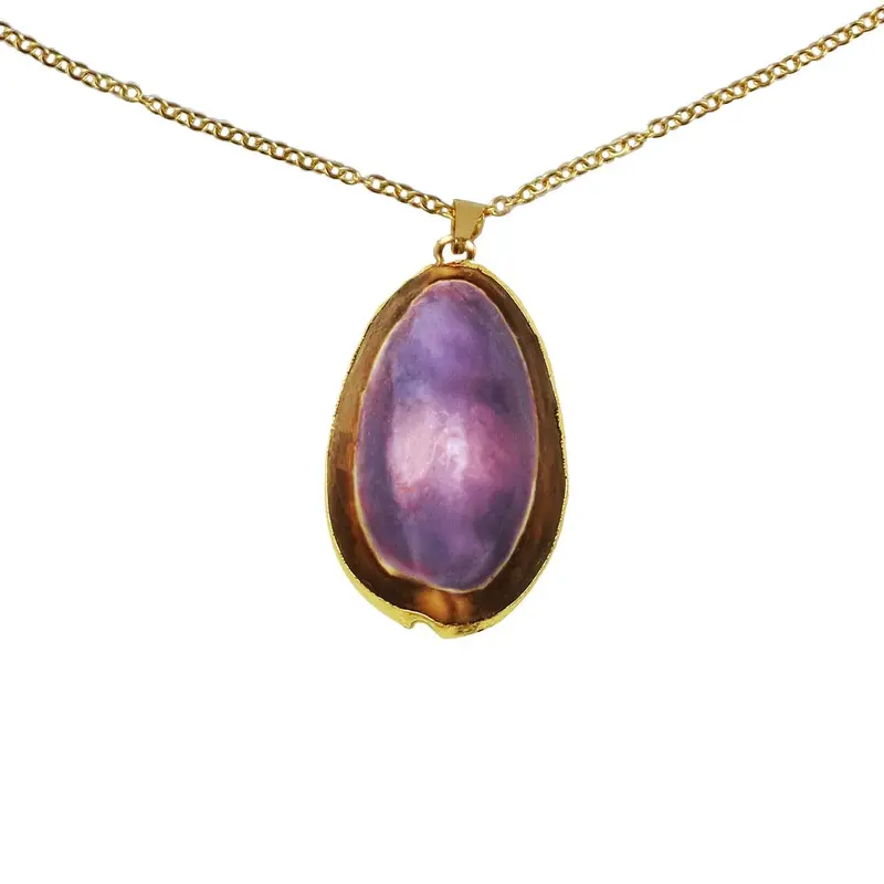 Schelpen ketting Shell Cowrie Purple