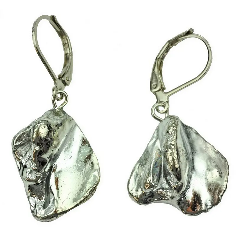 Schelpen oorbellen Shell Silver