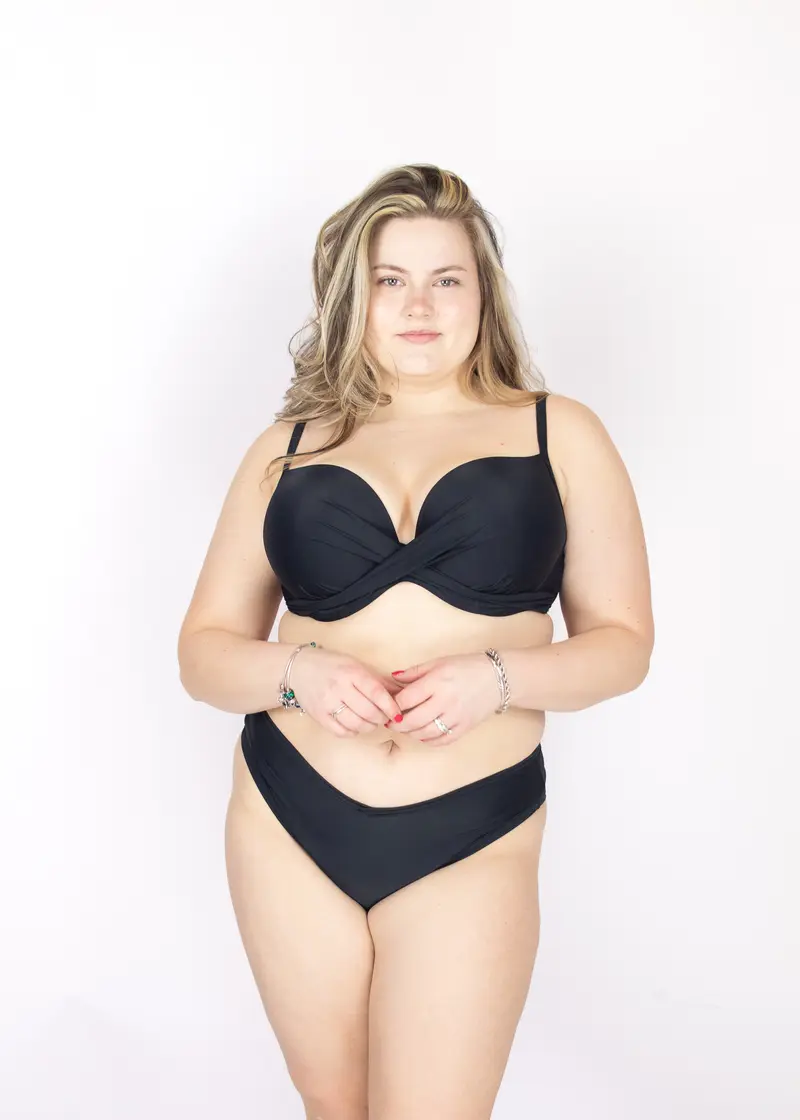 Serenity Plunge Bikini Top Zwart