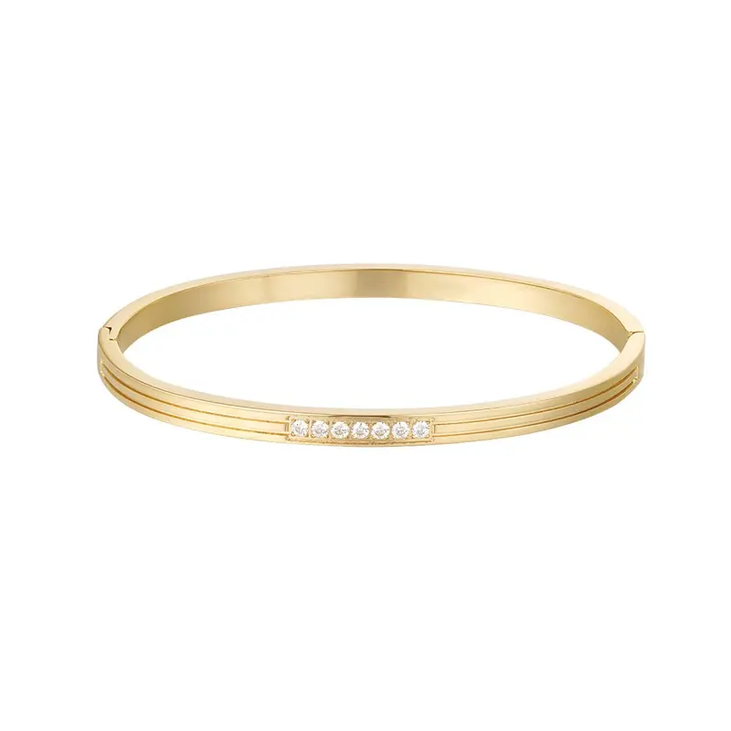 Shiny Stones Bangle Armband Goudkleurig