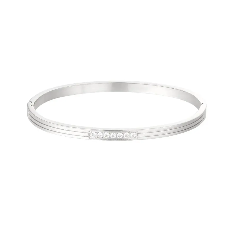 Shiny Stones Bangle Armband Zilverkleurig