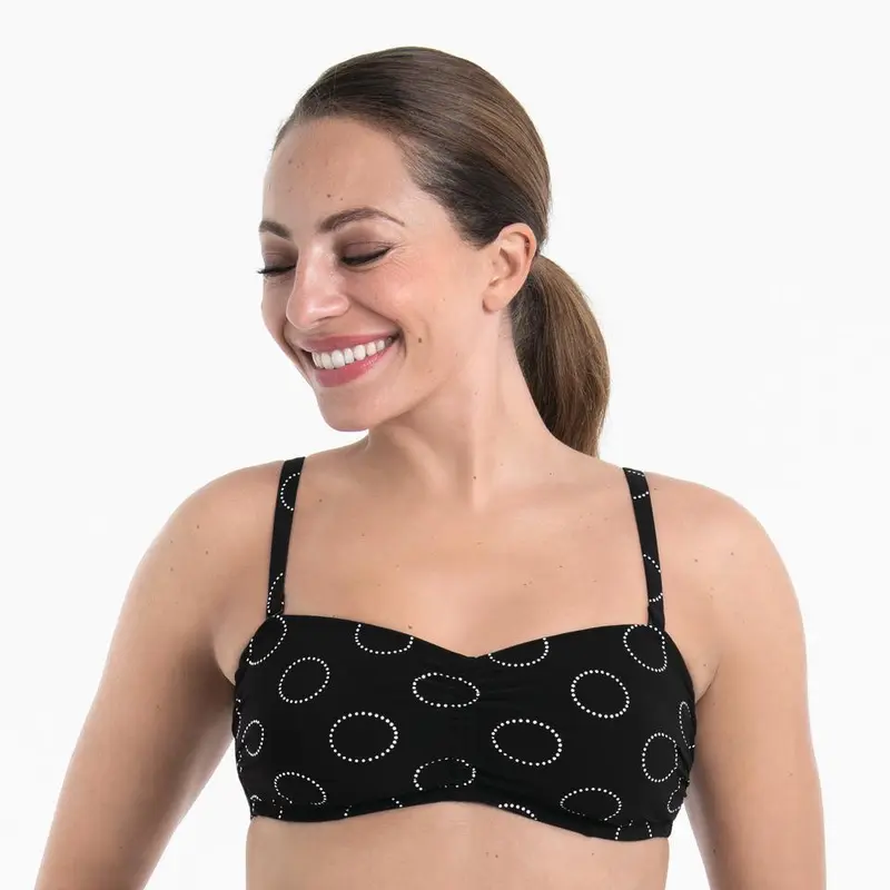 Silver Pearls Prothese Bikini Top 6529-1 Zwart