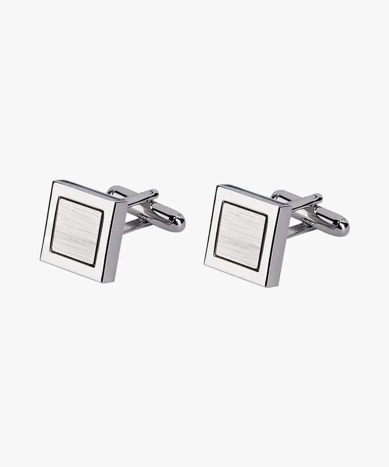 Silver square cufflinks Profuomo - PP3MAB016A
