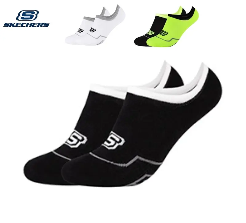 Skechers - Footie - Zwart Wit Grijs Lemon 2 Pack