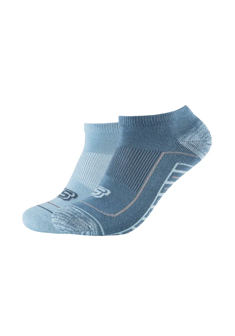 Skechers Sneaker - Badstofzool /  Jeans Moulinè - Light Grey - Black - China Blue