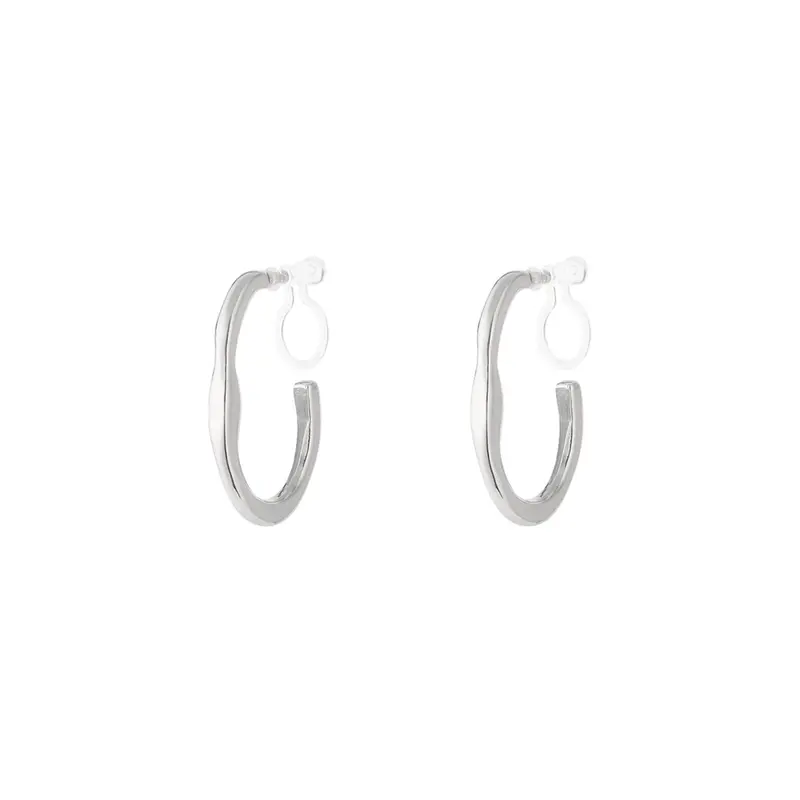 Sleek Clip Oorbellen Zilverkleurig