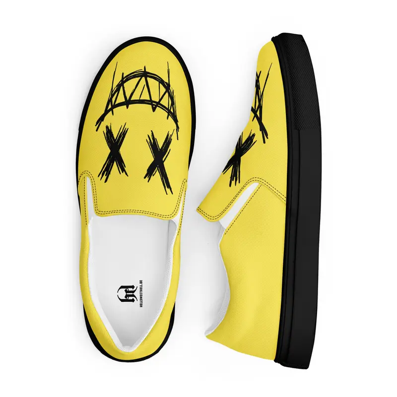 Smiley - Slip-On HOMME (noir ou blanc)