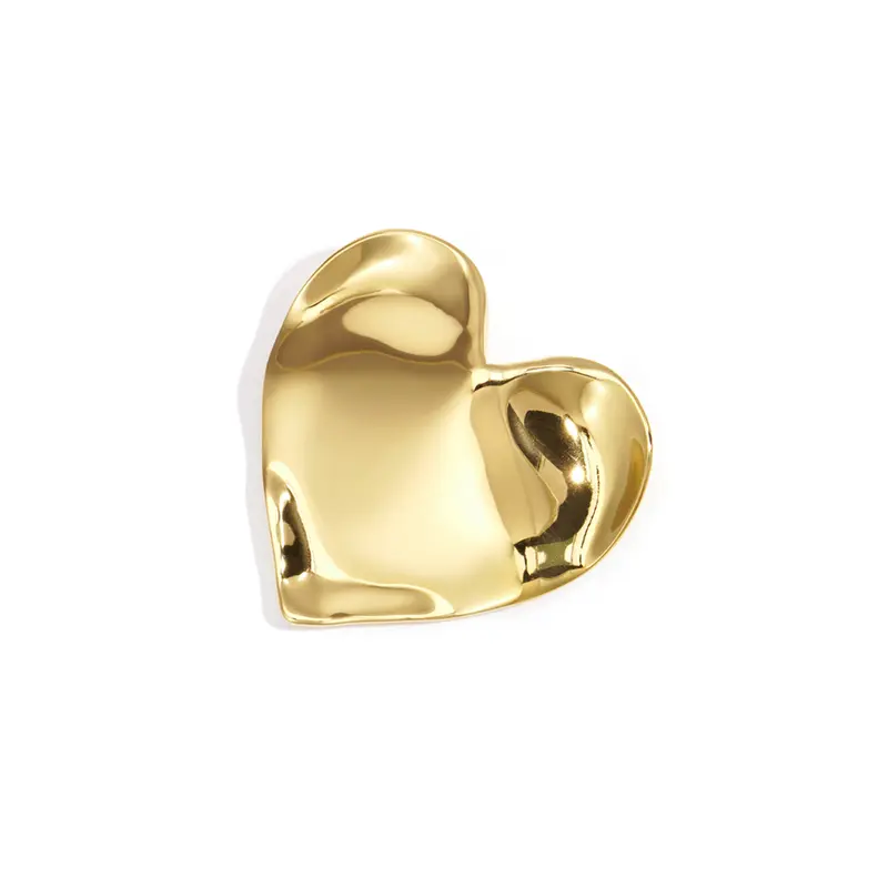 Smooth Heart Broche/Haarspeld Goudkleurig