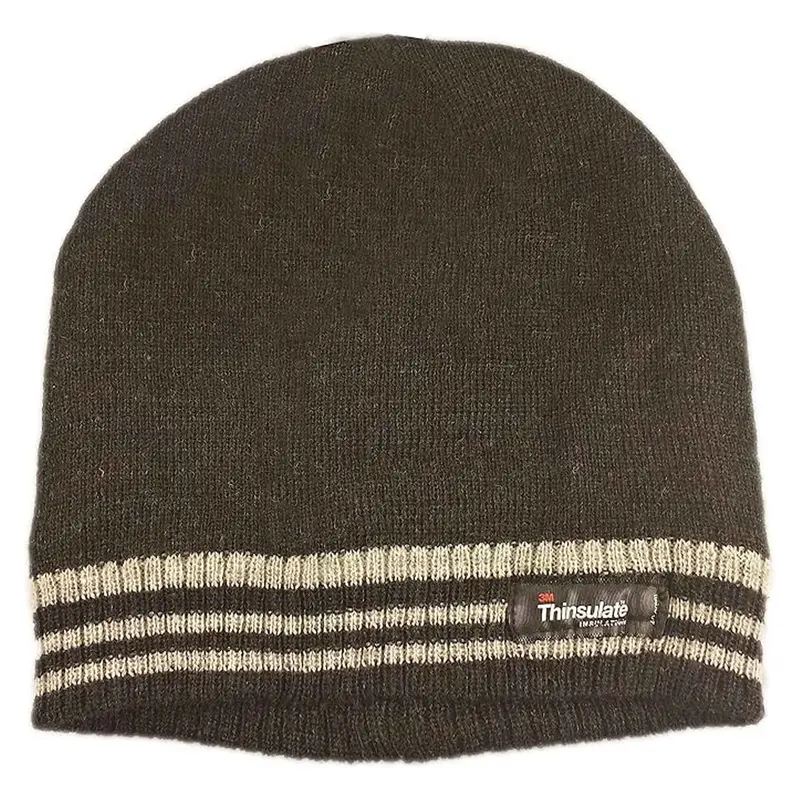 Sock Stack 3M Thinsulate Insulated Fleece Lined Knitted Beanie Hat With Striped Design