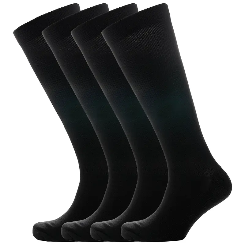 Sock Stack Travel Compression Socks 2 Pairs Unisex Knee-High Black Breathable Flight