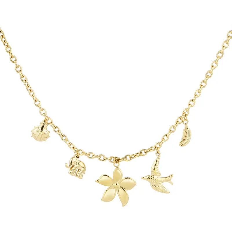 Spirit of Nature Charm Ketting Goudkleurig