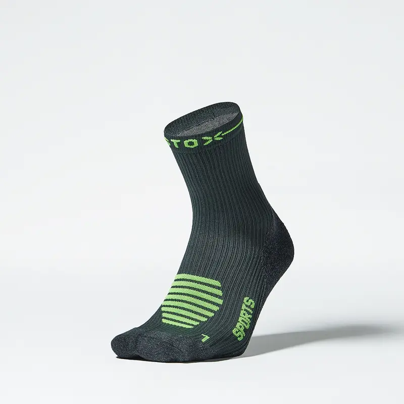 Sports Ankle Socks Men | Dark Grey / Yellow