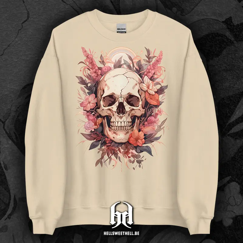 Squelette floral v1 - Sweat unisexe