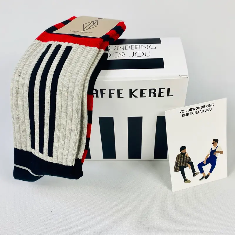 STRAFFE KEREL GIFTBOX SOKKEN MET KAARTJE